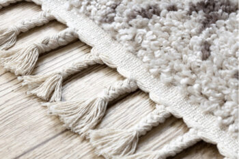 Dywany Łuszczów, Behúň Berber Fez cream, 80x300, biela, obývacia izba