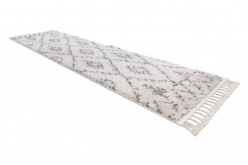 Dywany Łuszczów, Behúň Berber Fez cream, 80x300, biela, obývacia izba