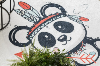 Dywany Łuszczów, Detský kusový koberec Bambino 1129 Panda cream, 80x150, biela, detská izba