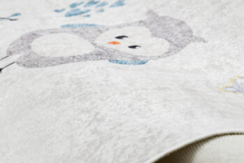 Dywany Łuszczów, Detský kusový koberec Bambino 1161 Owls grey, 160x220, šedá, detská izba
