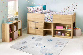 Dywany Łuszczów, Detský kusový koberec Bambino 1161 Owls grey, 80x150, šedá, detská izba