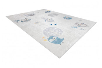 Dywany Łuszczów, Detský kusový koberec Bambino 1161 Owls grey, 80x150, šedá, detská izba