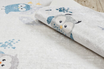 Dywany Łuszczów, Detský kusový koberec Bambino 1161 Owls grey, 80x150, šedá, detská izba