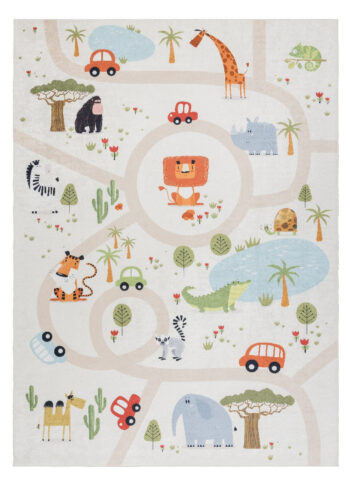 Dywany Łuszczów, Detský kusový koberec Bambino 1165 Zoo, 140x190, viacfarebná, detská izba