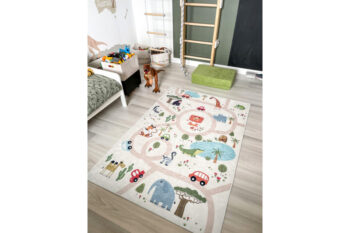 Dywany Łuszczów, Detský kusový koberec Bambino 1165 Zoo, 80x150, viacfarebná, detská izba