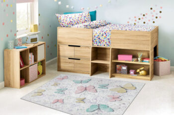 Dywany Łuszczów, Detský kusový koberec Bambino 1610 Butterflies cream, 140x190, viacfarebná, detská izba