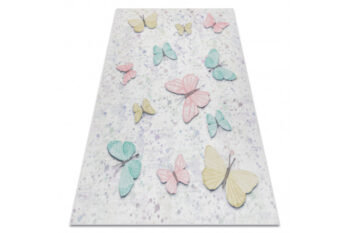 Dywany Łuszczów, Detský kusový koberec Bambino 1610 Butterflies cream, 140x190, viacfarebná, detská izba