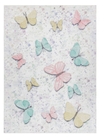 Dywany Łuszczów, Detský kusový koberec Bambino 1610 Butterflies cream, 80x150, viacfarebná, detská izba