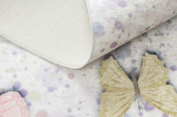 Dywany Łuszczów, Detský kusový koberec Bambino 1610 Butterflies cream, 80x150, viacfarebná, detská izba