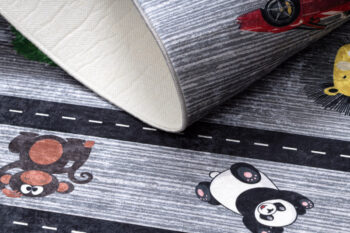 Dywany Łuszczów, Detský kusový koberec Bambino 2092 Streets cars anthracite, 160x220, viacfarebná, detská izba
