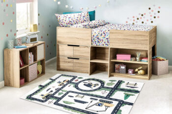 Dywany Łuszczów, Detský kusový koberec Bambino 2223 Streets cars cream, 160x220, béžová, detská izba