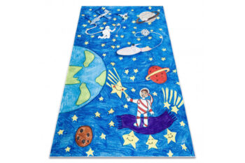 Dywany Łuszczów, Detský kusový koberec Bambino 2265 Rocket Space blue, 80x150, modrá, detská izba