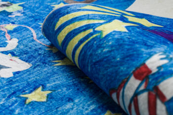 Dywany Łuszczów, Detský kusový koberec Bambino 2265 Rocket Space blue, 80x150, modrá, detská izba