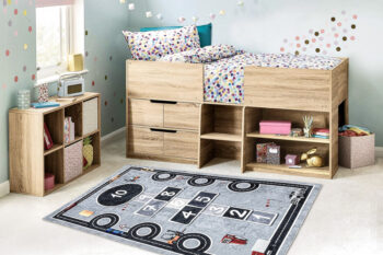 Dywany Łuszczów, Detský kusový koberec Bambino 2279 Hopscotch grey, 140x190, šedá, detská izba