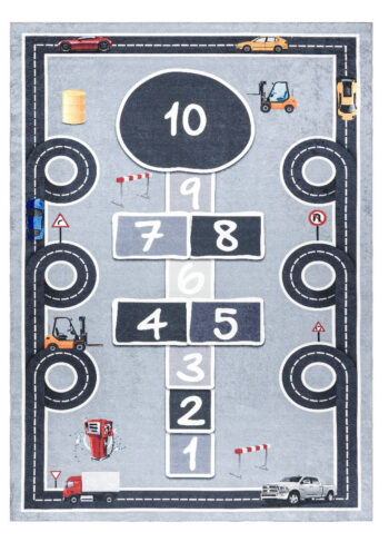 Dywany Łuszczów, Detský kusový koberec Bambino 2279 Hopscotch grey, 160x220, šedá, detská izba