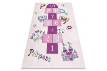 Dywany Łuszczów, Detský kusový koberec Bambino 2285 Hopscotch pink, 140x190, ružová, detská izba