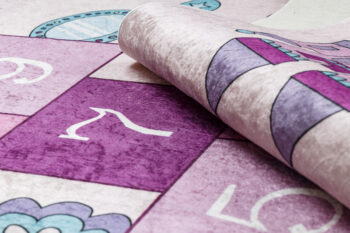 Dywany Łuszczów, Detský kusový koberec Bambino 2285 Hopscotch pink, 140x190, ružová, detská izba