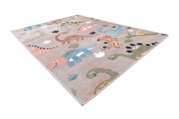 Dywany Łuszczów, Detský kusový koberec Fun Dino beige, 200x290, viacfarebná, detská izba