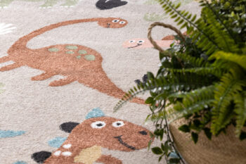 Dywany Łuszczów, Detský kusový koberec Fun Dino beige, 240x330, viacfarebná, detská izba