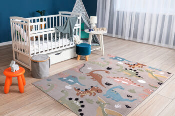 Dywany Łuszczów, Detský kusový koberec Fun Dino beige, 280x370, viacfarebná, detská izba