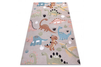 Dywany Łuszczów, Detský kusový koberec Fun Dino beige, 280x370, viacfarebná, detská izba