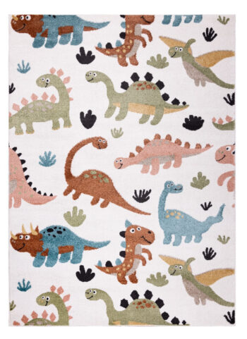 Dywany Łuszczów, Detský kusový koberec Fun Dino cream, 160x220, viacfarebná, detská izba