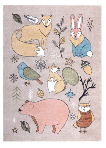 Dywany Łuszczów, Detský kusový koberec Fun Forester beige, 200x290, viacfarebná, detská izba