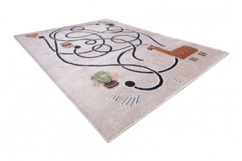 Dywany Łuszczów, Detský kusový koberec Fun Game llama beige, 200x290, béžová, detská izba