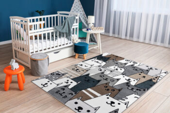 Dywany Łuszczów, Detský kusový koberec Fun Gatti Cats multi, 200x290, šedá, detská izba
