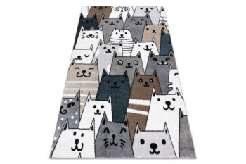 Dywany Łuszczów, Detský kusový koberec Fun Gatti Cats multi, 200x290, šedá, detská izba