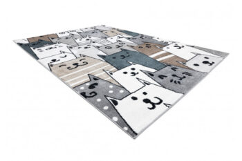 Dywany Łuszczów, Detský kusový koberec Fun Gatti Cats multi, 200x290, šedá, detská izba