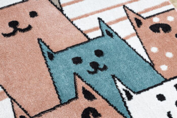 Dywany Łuszczów, Detský kusový koberec Fun Gatti Cats pink, 200x290, ružová, detská izba