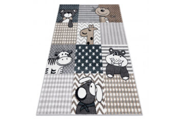 Dywany Łuszczów, Detský kusový koberec Fun Pets grey, 200x290, šedá, detská izba
