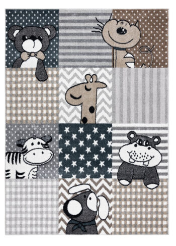 Dywany Łuszczów, Detský kusový koberec Fun Pets grey, 240x330, šedá, detská izba
