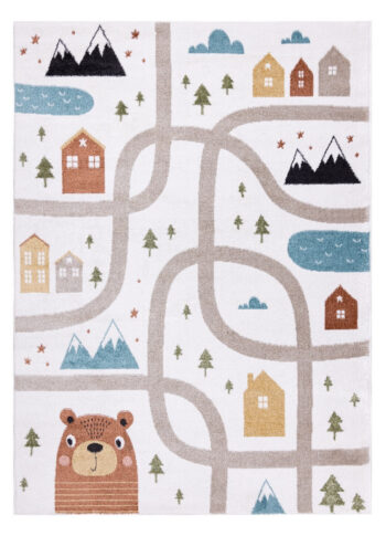Dywany Łuszczów, Detský kusový koberec Fun Polar cream, 80x150, viacfarebná, detská izba