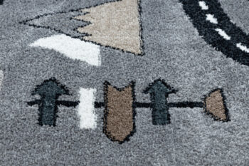 Dywany Łuszczów, Detský kusový koberec Fun Route Street animals grey, 180x270, šedá, detská izba