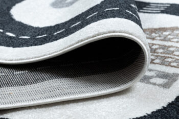 Dywany Łuszczów, Detský kusový koberec Fun Track cream, 140x190, čiernobiela, detská izba