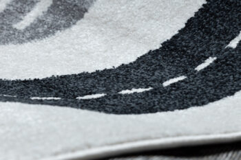 Dywany Łuszczów, Detský kusový koberec Fun Track cream, 140x190, čiernobiela, detská izba