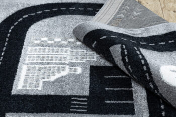 Dywany Łuszczów, Detský kusový koberec Fun Track grey, 200x290, šedá, detská izba