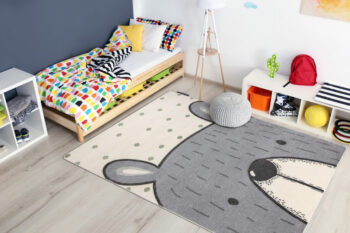 Dywany Łuszczów, Detský kusový koberec Petit Bear cream, 160x220, šedá, detská izba