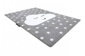 Dywany Łuszczów, Detský kusový koberec Petit Cloud stars grey, 120x170, šedá, detská izba
