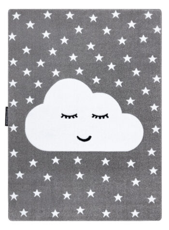 Dywany Łuszczów, Detský kusový koberec Petit Cloud stars grey, 200x290, šedá, detská izba