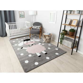 Dywany Łuszczów, Detský kusový koberec Petit Dolly sheep grey, 160x220, ružová, detská izba