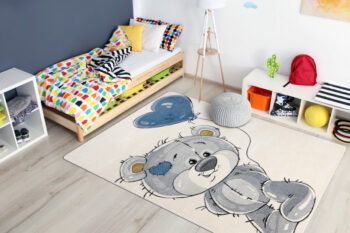 Dywany Łuszczów, Detský kusový koberec Petit E1593 Teddy bear cream, 140x190, šedá, detská izba