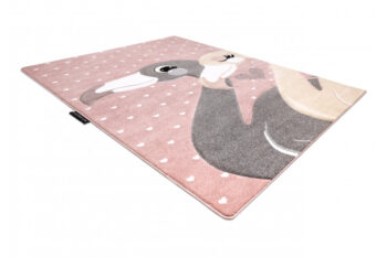 Dywany Łuszczów, Detský kusový koberec Petit Flamingos hearts pink, 140x190, ružová, detská izba