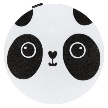Dywany Łuszczów, Detský kusový koberec Petit Panda white kruh, 140x140 (priemer) kruh, biela, detská izba