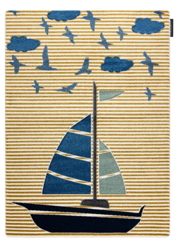 Dywany Łuszczów, Detský kusový koberec Petit Sail boat gold, 120x170, žltá, detská izba