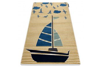 Dywany Łuszczów, Detský kusový koberec Petit Sail boat gold, 140x190, žltá, detská izba