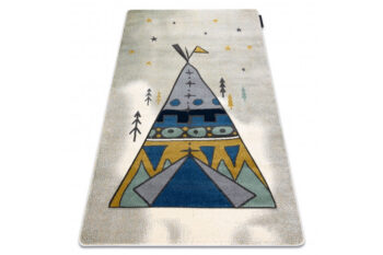 Dywany Łuszczów, Detský kusový koberec Petit Tipi grey, 120x170, modrá, detská izba