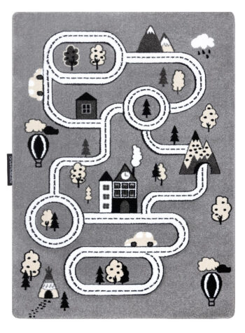 Dywany Łuszczów, Detský kusový koberec Petit Town streets grey, 200x290, šedá, detská izba